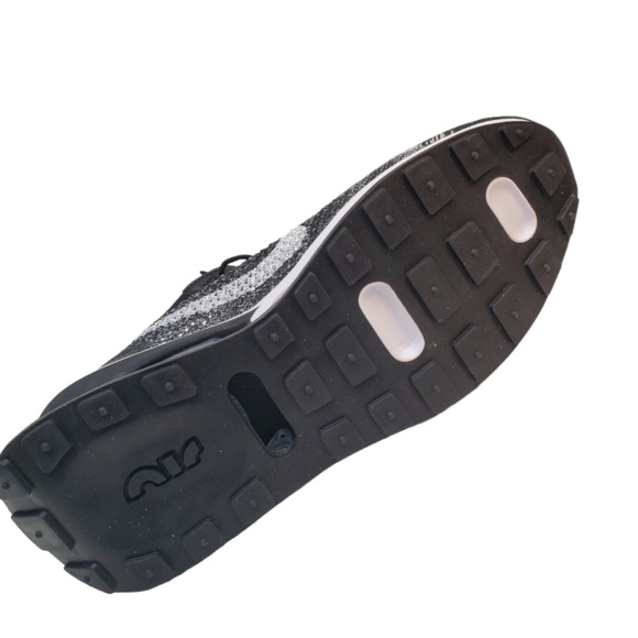 Nike Mens Shoes Air Max Flyknit Racer Athletic Sneakers Black White - Picture 9 of 10